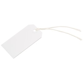 Merit White Strung Tag 96x48mm (Pack 75)