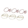100pcs Metallic Paper Clips Lips Diamond Rings Shape Nonslip Portable