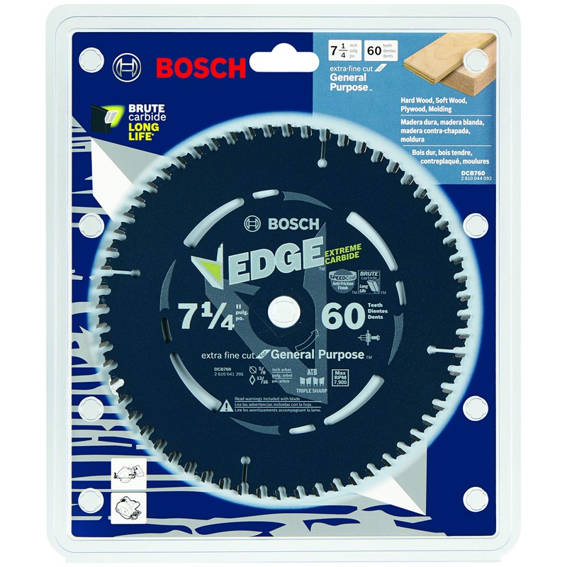 Bosch DCB760 7-1/4 In. 60 Tooth Edge Circular Saw Blade