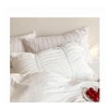 Pure Cotton Pillow Cases With Bow Sham White Pinch Pleated