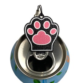 CTABPALS Soda Can Opener Pop Can Tab Opener With Keychain Strap Help for Long Nails,Kids,Sore Hands,Arthritis Cat Paw Pink