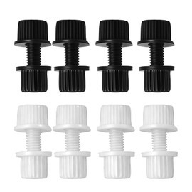 WINTOWIN Nylon License Plate Screws, Bolts and Nuts for Frame, Plastic Fasteners Kit for Motorcycle Bike, Holder Bolt (Black and White)
