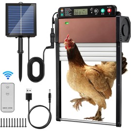 MASDROW Automatic Chicken Coop Door, Solar Powered Chicken Door Opener