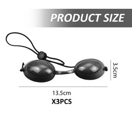 IDNVFY 3 Pairs Black Safety Glasses, Light Blocking Protective Mask, Sunbed Goggles and Beauty Instrument Photon Eye Mask