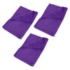 INFINAUTO Cleaning Cloths Towel,Car Drying Plush Cloth Absorbent Microfiber Purple,3pcs