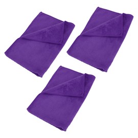 INFINAUTO Cleaning Cloths Towel,Car Drying Plush Cloth Absorbent Microfiber Purple,3pcs 420g/㎡ 40x60cm