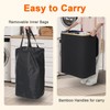 GARPROVM Double Laundry Hamper with Lid 150L Large Laundry Basket