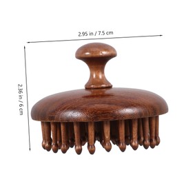 NOLITOY Natural Wood Scalp Massager Brush Comb Head Massage Tool for Scalp Scrub Ergonomic Wooden Hair Massager Tool