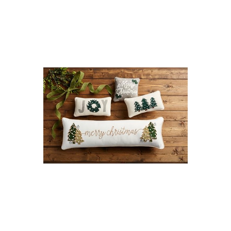 Mud Pie Tree Xmas Mini Felt Pillows, 6" x 12",