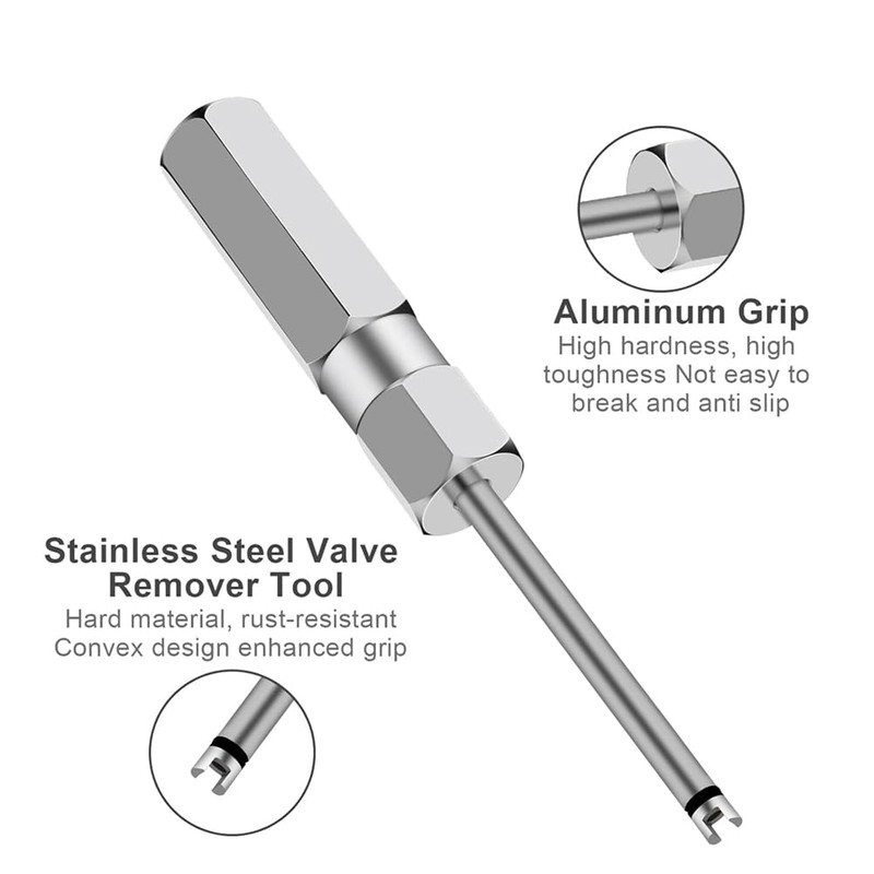 Daiilg 2pcs Valve Core Removal Tool Set, Screwdriver Valve Stem