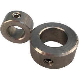 Adjusting Rings V2A DIN 705 Form A for 15 mm Shaft A2 Stainless Steel with Threaded Screw (Pack of 2) – Wave Rings Shaft Locks Retaining Rings