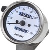 Daytona 15635 Motorbike Mechanical Speedometer, Stainless Steel Body/White Panel/White LED,