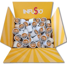 InfuSio Hazelnut Coffee Pods, Single Serve Coffee Pods for Keurig K Cups Brewers - Premium Roasted 96 Count