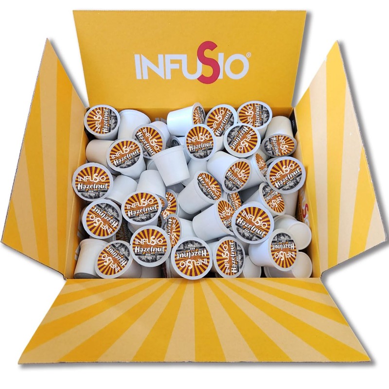 InfuSio Hazelnut Coffee Pods, Single Serve Coffee Pods for Keurig