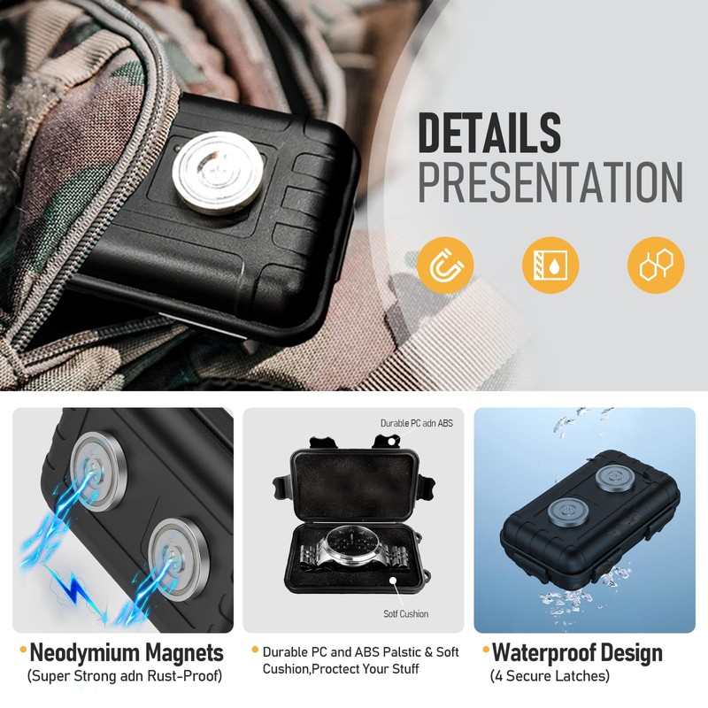 MAILADA Magnetic Key Box,Magnet Key Holder Under car,Hide a Key