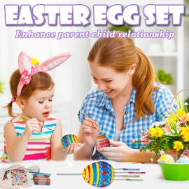 10 Pack Easter Egg Wind Chime Craft Kits Wooden Wind Chime Kids DIY Windchimes - Perfect for Easter Crafts for Adults, Great for Home Decoration and Diamond Art Easter Projects