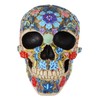 Ebros Totenkopf-Figur Dias De Los Muertos, Blumenschädel, Blumen- und Tierwelt,