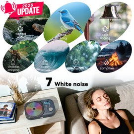 CD Player Portable, White Noise Portable CD Player with Bluetooth