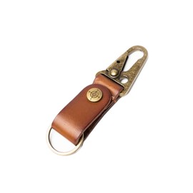 DRAKENSBERG Leather Keyring 'Max' with Carabiner for Men in Industrial Design Handmade Vintage Brown DR00062, Vintage Brown