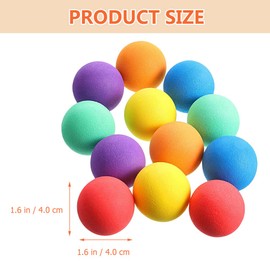 TOYANDONA 48Pcs Soft Foam Balls Mini Play Balls Small Sponge Balls Fillers Toy Birthday Party Favors for Carnival Toss Game Boys and Girls Lightweight 4cm Random Color