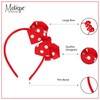 Motique Accessories Girls Polka Dot Bow Headband (Red)