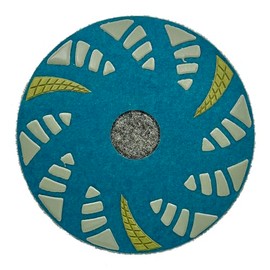 17" Phenolic Polishing Pads for Floor Machines and Burnisher Buffers, Dry or Wet, 1PC, Resin Bond, 200 Grit