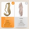 DOORES Ponytail Hairpiece, Light Blonde Highlights Golden Blonde, 35 cm,