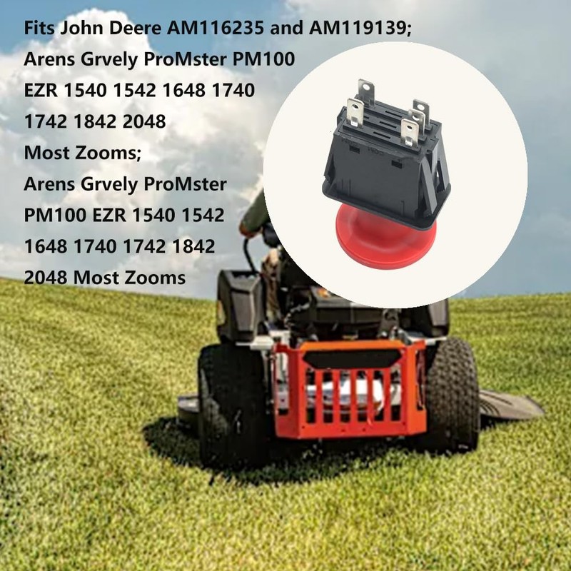 5 Terminals Clutch PTO Switch 10A 14V for Toro Most