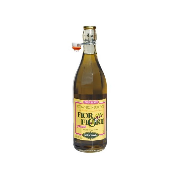 Mantova Fior Fiore Unfiltered Extra Virgin Olive Oil - Authentic Italian EVOO - 25.5 Oz