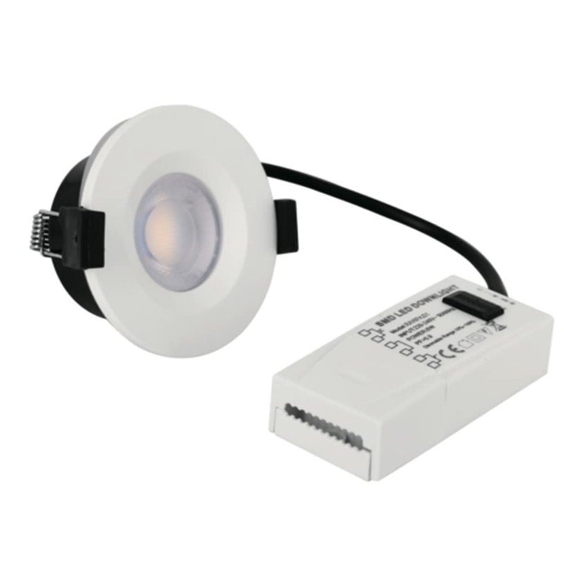 UKEW 6W LED Recessed Ceiling Downlight - White 600 Lumens