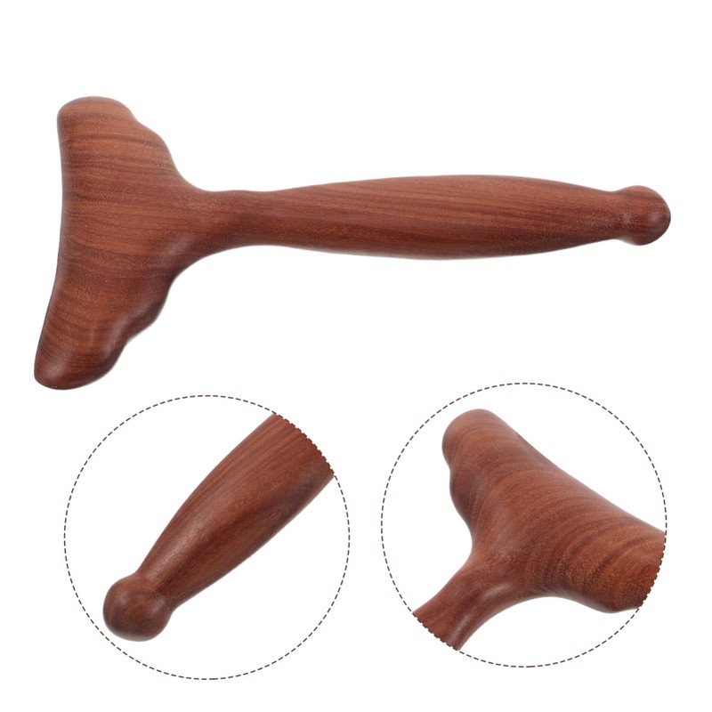 Mikinona 2pcs Wooden Gua Sha Facial Tools Portable Handheld Massage