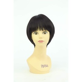 Priscilla A-691 Noble Short Bob All Wig, Heat Resistant, TMB Maroon Brown