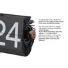 Flip Desk Clock Vintage 24 Hours Anti Slip Base Rotary