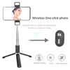 Tripod Selfie Stick with Light Mobile Phone Wireless Bluetooth Foldable