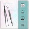 Lab Tweezers Dental Cotton Pliers Set of 2 Surgical Forceps