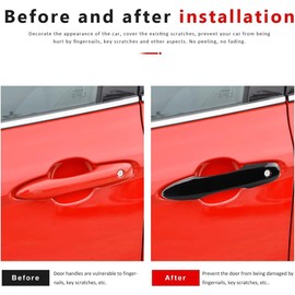 DLOVEG Door Handle Cover Compatible for 2018-2023 2024 2025 Toyota Camry Accessories Handle Protector Compatible for Toyota Corolla 2024 2023 2022-2020 (No Smart Key Holes, Glossy Black)