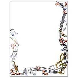 Classical Music Letterhead Laser & Inkjet Printer Paper, 100 pack