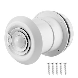 Akozon Ceiling Exhaust Fan, 12V Roof Fan 4000R/min LED Air Ceiling Ventilation Grille Round Universal For Campers Motorhome Travel Trailer Van