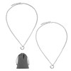 SLEEKEE 2 Pieces Love Necklaces with 1 Piece Grey Velvet