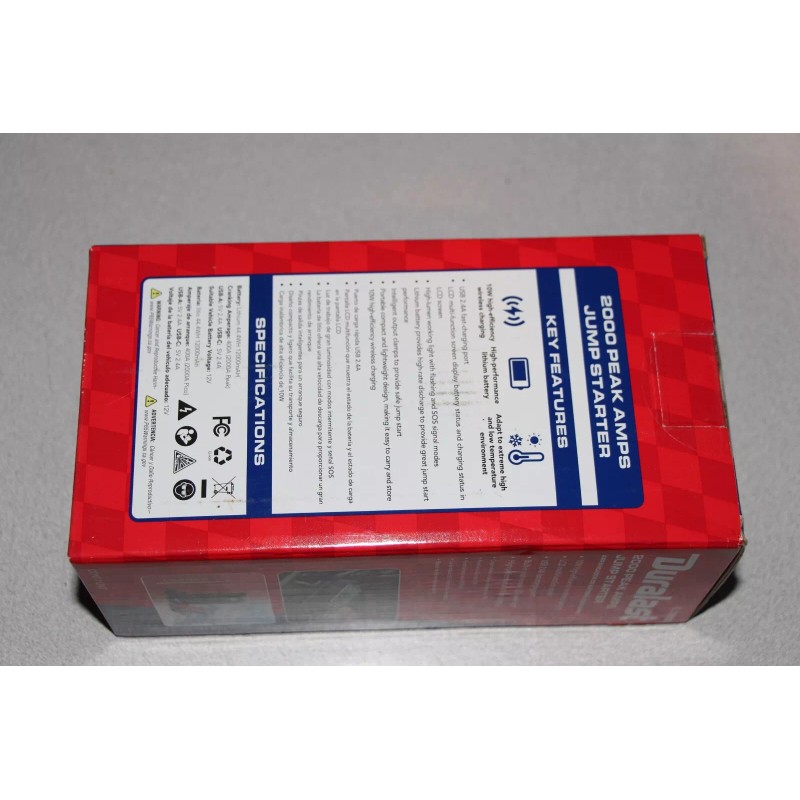 Duralast GL056WA 2000 Peak Amps Jump Starter+ USB Power Pack