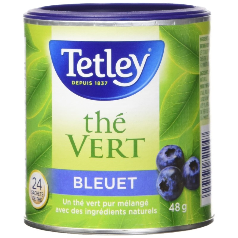 Tetley Blueberry Green Tea - 24 Tea Bags, 48 Grams,
