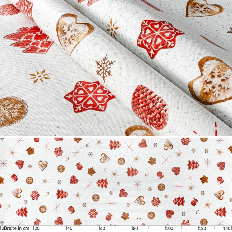 Tablecloth Washable Christmas Oilcloth Tablecloth Round 140 cm Cut Edge