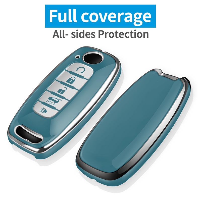 Tukellen for Nissan Key Fob Cover, Premium TPU Plated Case