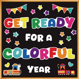 gisgfim 47Pcs Classroom Bulletin Board Decoration Set Colorful Classroom Decorations Wall or Door Decor for Kindergarten Preschool Elementary Middle School(Get Ready for a Colorful Year)