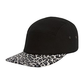 TopHeadwear Print Cotton Five-Panel Jockey Cap - Black/Cheetah