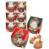 qiqee Christmas Cupcake Boxes Individual 100pcs Auto-Popup 3.5" x 3.5"
