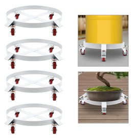 4 Heavy Duty Drum Dollies 1200 Pound - 55 Gallon Drum Dolly W/4 Swivel Casters Oil Barrel Truck Steel Frame Non Tipping Hand Truck Capacity Dolly Warehouse Drum Handling