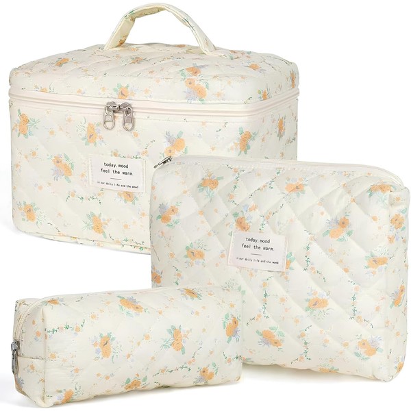 Pyuyan 3 Piece Women's Travel Toiletry Bag Set, Cosmetic Bag,