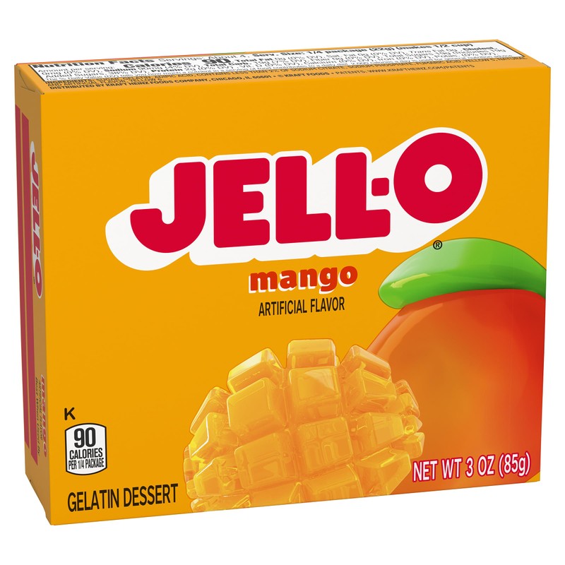 Jell-O Gelatin Dessert Mix, Mango Flavored, Classic Fruit Gelatin for