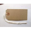50 Large Brown/Buff (Manilla) Strung 134x67mm Tag/Tie On Luggage Craft